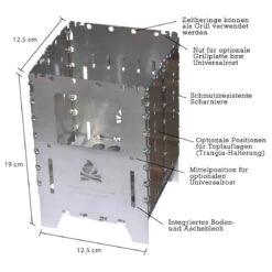 Bushbox XL - Trockenbrennstoffkocher -Freien Camping Geschäft bushcraft essentials bushbox xl trockenbrennstoffkocher detail 3