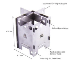 EDCBox - Trockenbrennstoffkocher 5 EDCBox - Trockenbrennstoffkocher -Freien Camping Geschäft bushcraft essentials edcbox trockenbrennstoffkocher detail 3