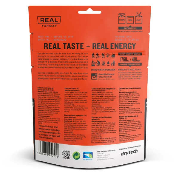 Real Turmat Couscous With Lentiles And Spinach 2 Real Turmat Couscous With Lentiles And Spinach – Bild 2